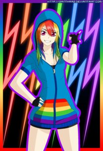 Rating: Safe Score: 0 Tags: alternate_species big_breasts breasts e621 female friendship_is_magic grandfathered_content hair hasbro hi_res human human_only humanized looking_at_viewer mammal multicolored_hair my_little_pony not_furry rainbow_dash_(mlp) rainbow_hair smile solo text url zantyarz User: bunchy7s
