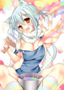 Rating: Questionable Score: 0 Tags: animal_humanoid blush breasts brush bucket cat_humanoid cat_tail cleavage clothed clothing colorful_theme container e621 fangs felid felid_humanoid feline feline_humanoid female footwear grey_hair hair holding_object humanoid knee_highs knee_socks legwear looking_at_viewer mammal mammal_humanoid open_mouth overalls overalls_only paint paintbrush pattern_clothing pattern_legwear polka_dots scarf shirtless short_hair sitting smile socks solo sorai_shin'ya striped_clothing striped_legwear stripes teeth yellow_eyes User: bunchy7s