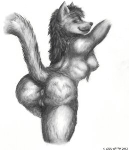 Rating: Explicit Score: 0 Tags: anthro anus breasts butt e621 female genitals graphite_(artwork) hi_res monochrome nipples raised_tail side_boob solo soulgryph tail traditional_media_(artwork) vulva User: bunchy7s