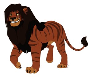 Rating: Safe Score: 0 Tags: black_nose brown_body brown_fur brown_hair claws disney e621 fan_character felid feral fur green_eyes hair hi_res hybrid knon liger lion male mammal mane notched_ear pantherine simple_background smile smirk solo stripes tail tail_tuft the_lion_king tuft white_background User: bunchy7s