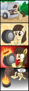 Rating: Safe Score: 0 Tags: bodily_fluids brown_eyes brown_hair car comic crying cutie_mark e621 equid equine female feral fire friendship_is_magic hair hasbro hi_res horse madmax mammal my_little_pony pony quadruped sweat tail tears tire traffic_cone vehicle wild_fire_(mlp) User: bunchy7s