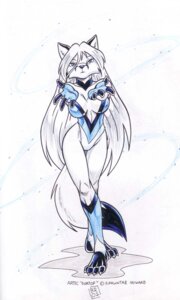 Rating: Safe Score: 0 Tags: 2002 anthro artica_lagopus blue_eyes canid canine claws clothed clothing e621 english_text extinctioners eyebrows eyelashes female footwear fox fur hair hi_res legwear looking_at_viewer mammal max_blackrabbit simple_background socks solo tail text toeless_footwear toeless_socks traditional_media_(artwork) watermark white_background white_body white_fur white_hair User: bunchy7s