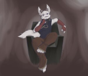 Rating: Safe Score: 0 Tags: 2012 alien ambiguous_gender anthro bastion_packmind biped chain chair claws clothed clothing collar e621 fur furniture gloves hair handwear hi_res horn jaggard looking_at_viewer packmind pose purple_eyes sitting solo stinger throne toe_claws white_body white_fur User: bunchy7s