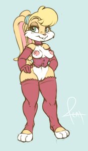 Rating: Explicit Score: 0 Tags: 2014 anthro armwear biped breasts clothing collar corset e621 elbow_gloves female genitals gloves hand_on_hip handwear lace lagomorph legwear leporid lingerie lola_bunny looking_at_viewer looney_tunes mammal nipples pizzacat ponytail_ears pose rabbit solo standing stockings thigh_highs topwear vulva warner_brothers wide_hips User: bunchy7s