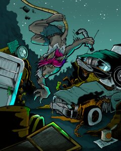Rating: Safe Score: 0 Tags: 4:5 anthro clothing detailed detailed_background e621 female hair jumping junk junkyard mammal marymouse murid murine pink_hair pipe pounce rat rodent solo tail toony torn_clothing trace_raymes twisting underwater water weapon User: bunchy7s
