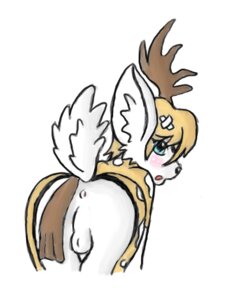 Rating: Explicit Score: 0 Tags: antlers anus backsack balls blue_eyes blush bottomwear butt clothing deer e621 edhel erection femboy genitals hair horn loincloth looking_at_viewer male mammal penis raised_tail short_hair solo tail trix_the_cat wide_hips User: bunchy7s