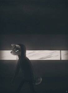 Rating: Safe Score: 0 Tags: anthro canid canine canis clothing e621 eyewear glasses greyscale hi_res hoodie lundi male mammal monochrome solo tail topwear wolf User: bunchy7s
