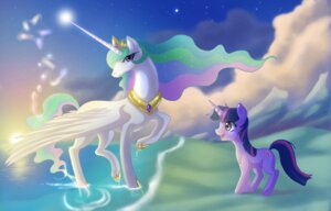 Rating: Safe Score: 0 Tags: absurd_res beach cutie_mark detailed detailed_background duo e621 equid equine feathered_wings feathers female feral friendship_is_magic fur hair hasbro hi_res horn mammal multicolored_hair my_little_pony mythological_creature mythological_equine mythology outside partially_submerged princess princess_celestia_(mlp) purple_body purple_fur purple_hair quadruped royalty seaside silberhoernchen sky tail toony twilight_sparkle_(mlp) two_tone_hair unicorn water white_body white_feathers winged_unicorn wings User: bunchy7s