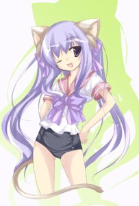 Rating: Safe Score: 0 Tags: adolescent animal_humanoid asian_clothing blue_eyes bottomless cat_humanoid cat_tail clothed clothing e621 east_asian_clothing felid felid_humanoid feline feline_humanoid female hair hand_on_hip humanoid japanese_clothing japanese_school_uniform long_hair mammal mammal_humanoid one-piece_swimsuit one_eye_closed pigtails purple_eyes purple_hair school_swimsuit school_uniform serafuku simple_background solo swimsuit_under_clothing swimwear tail uniform white_background wink young yumesato_makura User: bunchy7s