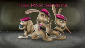 Rating: Safe Score: 0 Tags: beret bit_(hop) blakefox clothing e621 english_text female fluffy_(hop) group hat headgear headwear hi_res hop_(movie) illumination_entertainment lagomorph leporid mammal patch_(hop) pink_berets pose rabbit standing team_pose text weapon User: bunchy7s