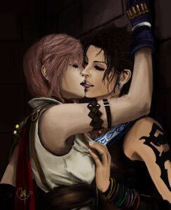 Rating: Explicit Score: 0 Tags: 2girls against_wall breast_grab breasts clothed eclair_farron female final_fantasy final_fantasy_xiii gloves kissing lips multiple_females multiple_girls oerba_yun_fang_(ff_xiii) rule34 tattoo yuri User: bunchy7s