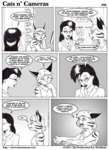 Rating: Safe Score: 0 Tags: 2011 alexia_trust anthro arm_support bella_tyler_moore breasts cats_n'_cameras clothed clothing comic dialogue digital_media_(artwork) duo e621 english_text eyewear felid feline female fur glasses greyscale hair human james_m_hardiman leaning_on_elbow mammal marker_(artwork) mixed_media monochrome pen_(artwork) serval shirt tank_top text topwear traditional_media_(artwork) url User: bunchy7s