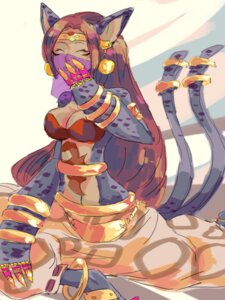 Rating: Safe Score: 0 Tags: 3:4 anklet armlet bandai_namco beastmon bracelet breasts circlet claws cleavage clothed clothing digimon digimon_(species) domestic_cat e621 ear_piercing eyes_closed felid feline felis female jewelry mammal multi_tail piercing portus solo tail veil User: bunchy7s