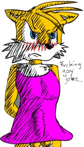 Rating: Explicit Score: 0 Tags: anthro blush bulge canine clothing dress fox frown fur male male_only mammal rule34 solo sonic_(series) tagme tails tails_the_fox text User: bunchy7s Rating: Explicit Score: 0 Tags: anthro blush bulge canine clothing dress fox frown fur male male_only mammal rule34 solo sonic_(series) tagme tails tails_the_fox text User: bunchy7s
