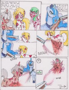 Rating: Questionable Score: 0 Tags: blood blue_body blue_fur blue_hair bodily_fluids brown_body brown_fur chaostone comic crown cutie_mark dialogue e621 english_text equid equine fangs feathered_wings feathers female feral friendship_is_magic frown fur glowing green_eyes green_hair grey_hair gun hair hasbro headgear hi_res horn long_hair magic mammal missing missing_limbs multicolored_hair my_little_pony mythological_creature mythological_equine mythology open_mouth pegasus princess_luna_(mlp) ranged_weapon red_eyes royalty shotgun teeth text tongue undead unicorn weapon white_body white_fur winged_unicorn wings zombie User: bunchy7s