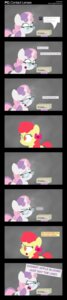 Rating: Safe Score: 0 Tags: 2012 absurd_res accessory apple_bloom_(mlp) bow_(feature) bow_accessory bow_ribbon comic dialogue duo e621 earth_pony english_text equid equine eyewear female feral friendship_is_magic fur glasses green_eyes hair hair_accessory hair_bow hair_ribbon hasbro hi_res horn horse long_hair long_image mammal multicolored_hair my_little_pony mythological_creature mythological_equine mythology open_mouth pony postcrusade purple_hair red_hair ribbons sweetie_belle_(mlp) tall_image text tongue two_tone_hair unicorn url white_body white_fur young young_feral User: bunchy7s