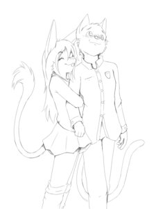 Rating: Safe Score: 0 Tags: acchan_(arkaid) anthro arkaid biped black_and_white blush blush_lines buckteeth clothed clothing crossdressing cuddling domestic_cat duo e621 eyes_closed felid feline felis femboy hair hybrid lagomorph leporid line_art male mammal minoru monochrome portrait pose rabbit tail teeth the_neon_children three-quarter_portrait three-quarter_view User: bunchy7s