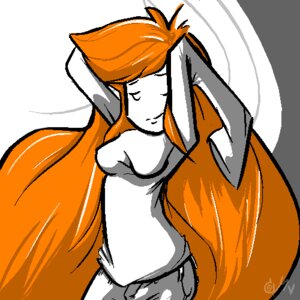 Rating: Safe Score: 0 Tags: 1:1 abstract_background anthro bottomwear breasts cel_shading clothed clothing e621 eyes_closed female hair half-length_portrait long_hair looking_at_viewer low_res mewdles no_pupils orange_hair oversized_sleeves pants portrait shaded shirt smile solo topwear User: bunchy7s