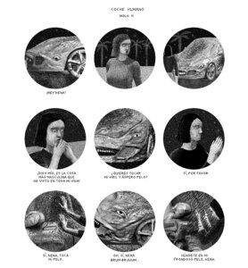Rating: Questionable Score: 0 Tags: body_hair car comic covering covering_mouth covering_own_mouth covering_self dialogue e621 female greyscale hair human looking_away mammal molg_h monochrome night not_furry open_mouth outside palm_tree plant simple_background smile spanish_text star surrealism text translated tree vehicle what white_background User: bunchy7s