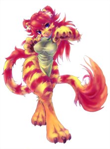 Rating: Safe Score: 0 Tags: anthro biped blue_eyes claws clothed clothing digitigrade e621 fangs feet felid female fur hair kemono long_hair looking_at_viewer mammal open_mouth orange_body orange_fur pantherine pawpads paws red_hair simple_background solo standing stripes tail teeth tiger toes toro29 white_background User: bunchy7s
