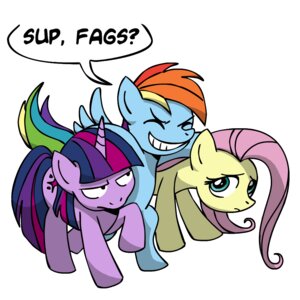 Rating: Questionable Score: 0 Tags: 1:1 2011 blue_body blue_feathers blue_fur bullying dialogue digital_media_(artwork) e621 english_text equid equine feathered_wings feathers female feral fluttershy_(mlp) friendship_is_magic fur group hair hasbro homophobic_slur horn mammal megasweet multicolored_hair multicolored_tail my_little_pony mythological_creature mythological_equine mythology pegasus purple_hair rainbow_dash_(mlp) rainbow_hair rainbow_tail slur tail text twilight_sparkle_(mlp) two_tone_hair unicorn wings User: bunchy7s