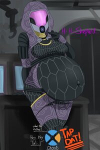Rating: Questionable Score: 0 Tags: 2:3 absurd_res alien alien_humanoid armor belly big_belly bioware conversation_wheel e621 electronic_arts english_text female first_person_view headgear helmet hi_res humanoid looking_at_viewer mask mass_effect metalforever navel not_furry outie_navel pregnant quarian solo tali'zorah text User: bunchy7s