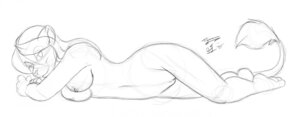 Rating: Explicit Score: 0 Tags: 2014 anthro biped breast_squish breasts e621 felid female genitals lion looking_at_viewer lying mammal monochrome nude on_side os pantherine sketch solo squish tail vulva User: bunchy7s