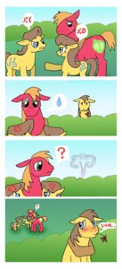 Rating: Safe Score: 0 Tags: annoyed big_macintosh_(mlp) blue_eyes bodily_fluids brown_hair caramel_(mlp) comic e621 earth_pony equid equine family female feral flower friendship_is_magic green_eyes group hair hasbro hi_res hickeybickeyboo horse male mammal my_little_pony plant pony quadruped sweat sweatdrop tail User: bunchy7s