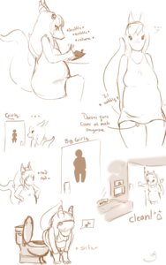 Rating: Questionable Score: 0 Tags: 2_horns 4_fingers 5:8 anthro barefoot bathroom belly bent_over biped blush bottomwear bottomwear_around_legs breasts clothed clothing clothing_around_legs comic door dragon dress drip_dry drip_dry_feast e621 ellipsis english_text faucet feet female fingers grey_text hair hand_on_door head_horn herro hi_res horn inside lizard looking_at_door looking_at_object monochrome musical_note musical_symbol mythological_creature mythological_scalie mythology non-mammal_breasts open_door panties panties_around_legs reptile scalie sink sketch slightly_chubby solo soulofmusashi standing symbol tail text toilet underwear underwear_around_legs undressing writing_text User: bunchy7s