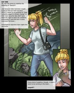 Rating: Safe Score: 0 Tags: 2011 against_surface alligator alligatorid angrboda angry bottomwear breasts camera captured clothing comic crocodilian dialogue e621 english_text female grass human mammal on_glass pants plant reptile scalie solo text transformation water User: bunchy7s