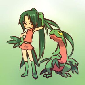 Rating: Safe Score: 0 Tags: 1:1 alternate_species biped black_eyebrows bottomwear clothed clothing cosplay duo e621 eyebrows female feral footwear fully_clothed generation_3_pokemon gradient_background green_body green_clothing green_footwear green_hair green_legwear green_stockings grovyle hair hand_on_hip hitec human humanized legwear light_body light_skin long_hair looking_at_viewer mammal multicolored_body nintendo no_sclera pokemon pokemon_(species) ponytail pose red_body red_bottomwear red_clothing red_shirt red_skirt red_topwear shirt simple_background skirt sleeveless_shirt standing stockings tan_body tan_skin thin_eyebrows topwear two_tone_body yellow_eyes User: bunchy7s