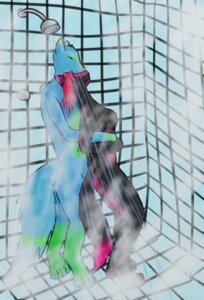 Rating: Questionable Score: 0 Tags: anthro black_body black_fur blue_body blue_fur breasts digitigrade duo e621 female fur hair hi_res male pink_hair seren_leona_sierra serentheneonwolf shower shower_head sky skythewolf skyxseren slightly_chubby steam tail tekoronia water User: bunchy7s