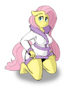 Rating: Safe Score: 0 Tags: 2013 allosaurus_(artist) anthro anthrofied bathrobe clothed clothing e621 equid equine female fluttershy_(mlp) friendship_is_magic green_eyes hair hasbro horse jalm looking_at_viewer mammal my_little_pony pink_hair pony robe simple_background solo tail third-party_edit white_background yellow_body yellow_skin User: bunchy7s