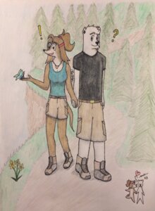 Rating: Safe Score: 0 Tags: accessory anthro arthropod bear belt bottomwear butterfly cargo_shorts chibi cliff_side clothing duo e621 eulipotyphlan exclamation_point female flower foxxtrot grass hair_accessory heart_pendant hi_res hiking icy_the_polar_bear insect lepidopteran male mammal mole_(animal) plant polar_bear question_mark romantic romantic_couple shirt shorts slim tank_top terra_the_mole topwear trail tree ursine User: bunchy7s