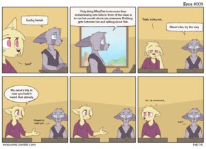 Rating: Safe Score: 0 Tags: ambiguous_gender anthro blind blue_eyes canid canine cobalt_snow comic conditional_dnp dialogue digital_media_(artwork) disability duo e621 english_text eros_(comic) facial_markings fur grey_body grey_fur head_markings ian_(cobalt_snow) ida_(cobalt_snow) mammal markings pink_eyes tan_body tan_fur text url vera_(species) User: bunchy7s