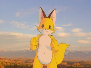 Rating: Explicit Score: 0 Tags: 2011 4:3 anthro biped blue_eyes brown_nose canid canine cloud detailed_background e621 female fox fur genitals grass karasuuri looking_at_viewer mammal mountain outside plant raised_tail sky smile solo standing tail tree vulva white_body white_fur wood yellow_body yellow_fur User: bunchy7s