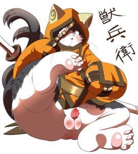 Rating: Explicit Score: 0 Tags: 1_eye 2_tails anthro arc_system_works asian_mythology balls beastkin blazblue blush bottomless clothed clothing domestic_cat e621 east_asian_mythology erection eye_patch eyewear feet felid feline felis genitals japanese_mythology jubei_(blazblue) kaka_(blazblue) kemono male mammal melee_weapon multi_tail mythology overweight overweight_anthro overweight_male pawpads paws penis raised_leg red_eyes sigenoya sitting soles solo sword tail takotyutyu thick_thighs weapon whiskers wide_hips yokai User: bunchy7s