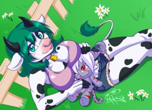 Rating: Safe Score: 0 Tags: against_fence against_surface anthro bell big_breasts biped blue_eyes blush boob_hat bovid bovine breasts cattle clothing collar cowbell dairy_cattle digital_media_(artwork) doll e621 facial_piercing female fence flower grass green_hair hair holstein_friesian_cattle horn katsuke looking_at_viewer looking_up mammal nose_piercing nose_ring outside piercing plant plushie ring_piercing sarah_maple septum_piercing shirt sitting solo spots tank_top tongue topwear User: bunchy7s