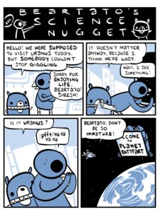 Rating: Safe Score: 0 Tags: 2011 ambiguous_gender anthro avian beak bear beartato bird comic dialogue e621 english_text greeting humor mammal nedroid reginald_(nedroid) science space speech_bubble text what User: bunchy7s