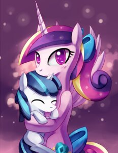 Rating: Safe Score: 0 Tags: 2012 age_difference blue_hair blush cutie_mark daww duo e621 equid equine eyes_closed feathered_wings feathers female feral friendship_is_magic hair hasbro horn hug long_hair looking_at_viewer male mammal multicolored_hair my_little_pony mythological_creature mythological_equine mythology negativefox pink_body pink_feathers princess_cadance_(mlp) purple_eyes shining_armor_(mlp) smile unicorn winged_unicorn wings young young_feral User: bunchy7s