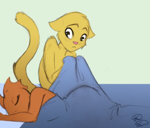 Rating: Questionable Score: 0 Tags: 2011 acerbicaves after_sex anthro argonian bethesda_game_studios blush domestic_cat duo e621 eyes_closed felid feline felis female female/female interspecies katia_managan khajiit lizard looking_down lying mammal microsoft oblivion on_side prequel_adventure quill-weave reptile scalie simple_background sleeping tail the_elder_scrolls white_background User: bunchy7s