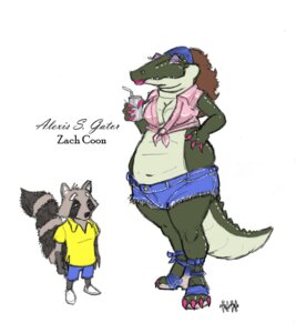 Rating: Safe Score: 0 Tags: 4ofswords alexis_s._gator alligator alligatorid anthro crocodilian duo e621 female larger_female male mammal navel procyonid raccoon reptile scales scalie size_difference slightly_chubby smaller_male tail thick_tail ventral_scales zach_coon User: bunchy7s