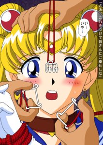 Rating: Questionable Score: 0 Tags: bishoujo_senshi_sailor_moon blonde_hair blue_eyes blush bondage collar color female g-nose gag gloves human imminent_rape nose_hook open_mouth rule34 sailor_moon scared solo torture translation_request usagi_tsukino User: bunchy7s