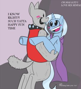 Rating: Explicit Score: 0 Tags: anthro anthro_on_feral bestiality canid diamond_dog_(mlp) duo e621 english_text equid equine female feral friendship_is_magic happy hasbro horn humor interspecies mammal my_little_pony mythological_creature mythological_equine mythology profanity tail text trixie_(mlp) unicorn unknown_artist User: bunchy7s