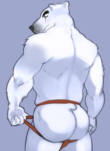 Rating: Questionable Score: 0 Tags: anthro bear biceps big_muscles butt clothing clothing_pull e621 fur jockstrap looking_back male mammal muscular muscular_anthro muscular_male polar_bear pose rear_view solo underwear underwear_pull unknown_artist ursine User: bunchy7s