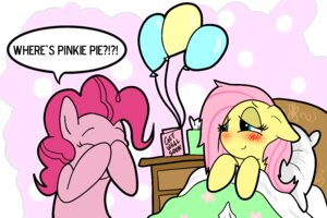 Rating: Safe Score: 0 Tags: 2013 3:2 balloon bed blush card dialogue duo e621 earth_pony english_text equid equine female feral fluttershy_(mlp) friendship_is_magic furniture get_well_soon_card green_eyes hair hasbro horse inflatable mammal my_little_pony pillow pink_hair pinkie_pie_(mlp) pony silver1kunai text tissue_box User: bunchy7s