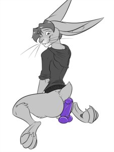 Rating: Explicit Score: 0 Tags: anthro balls bottomless butt clothed clothing convenient_censorship dildo dragondrawer e621 genitals hoodie jacket lagomorph leporid long_ears looking_at_viewer male mammal rabbit scut_tail sex_toy short_tail solo spot_color sweater tail topwear tucker_(character) whiskers User: bunchy7s