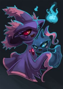 Rating: Safe Score: 0 Tags: ambiguous_gender bittenhard black_background blue_eyes duo e621 generation_3_pokemon generation_4_pokemon ghost looking_at_viewer mismagius nintendo pokemon pokemon_(species) purple_eyes shuppet simple_background smile spirit User: bunchy7s