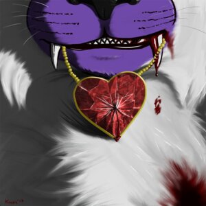 Rating: Questionable Score: 0 Tags: 1:1 blood bodily_fluids cracked e621 emotional feelings feels felid feline fur glass heart_symbol hi_res jewelry koosh koosh-ball lynx male mammal necklace pendant purple_body purple_fur solo User: bunchy7s