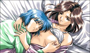 Rating: Explicit Score: 0 Tags: 2girls 4bpp 90s bed blue_hair bra bra_lift breast_grab breasts brown_hair female fermion game_cg lingerie multiple_females multiple_girls open_clothes open_shirt pajamas pc98 rule34 shirt short_hair silky's smile underwear yuri User: bunchy7s